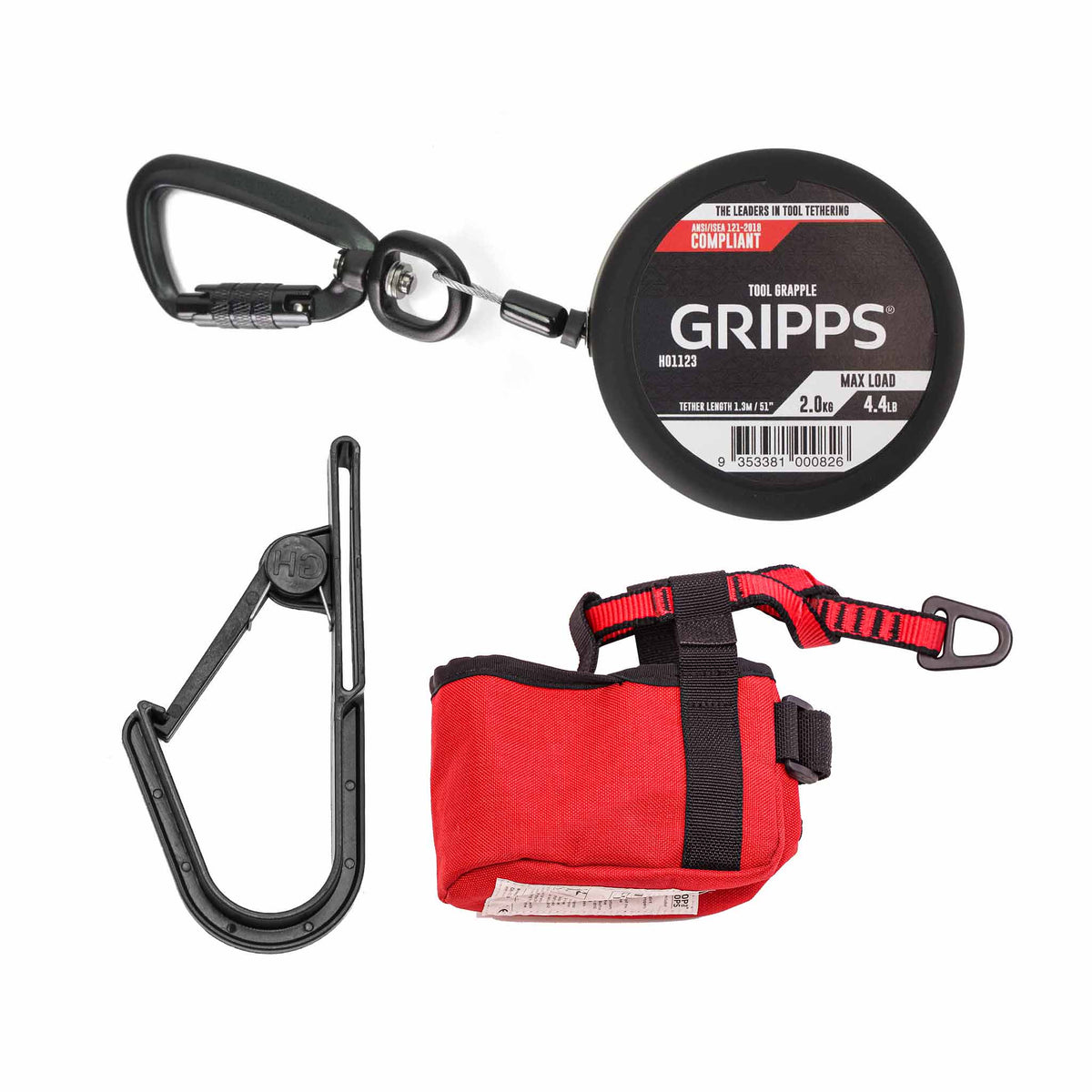 GRIPPS Battery Catch Holster Belt Retractor Kit H02032P