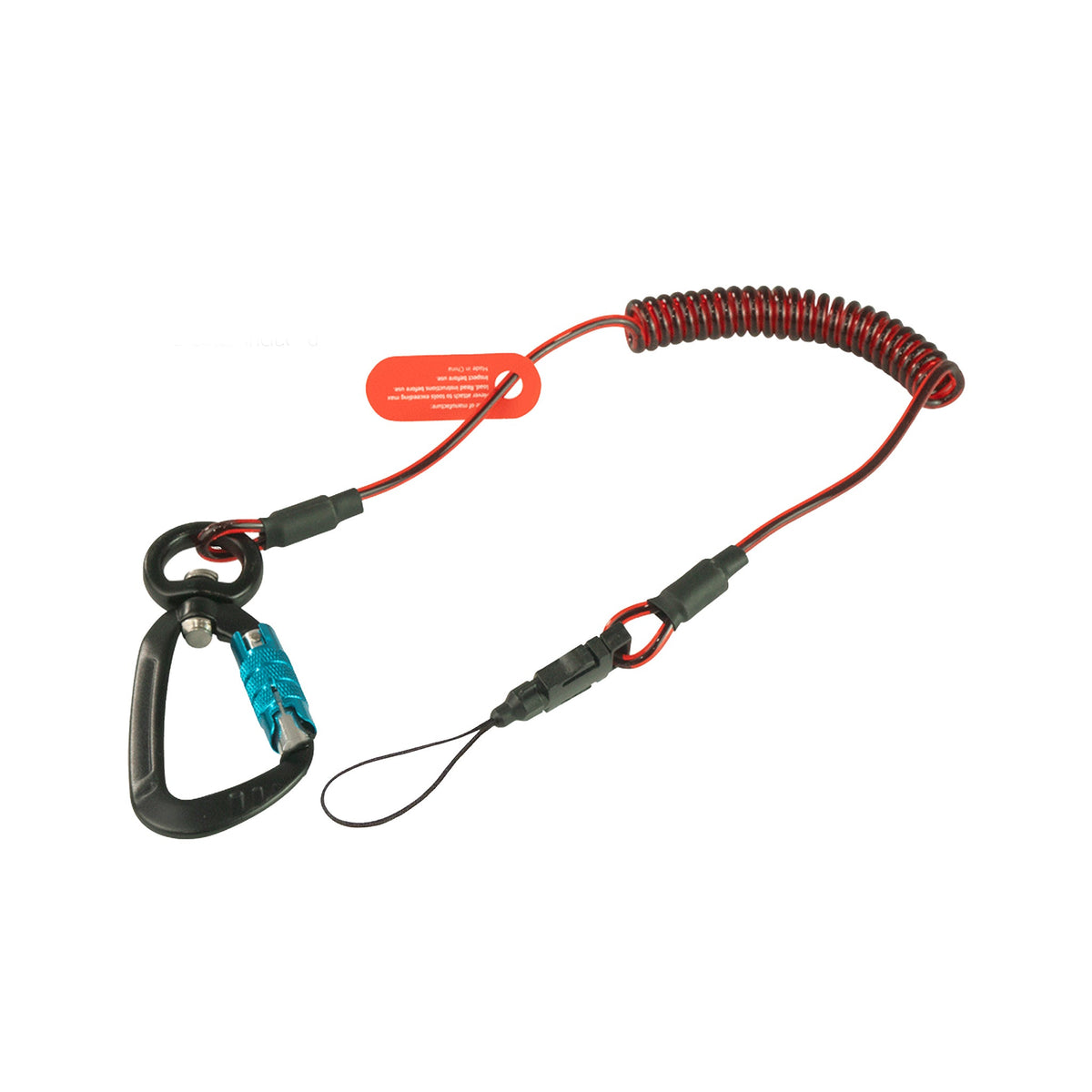 Coil E-Tether With Dual-Locking Carabiner - 0.5kg / 1.1lb