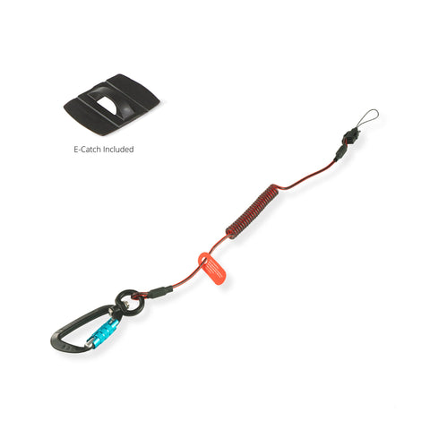 Coil E-Tether With Dual-Locking Carabiner & E-Catch - 0.5kg / 1.1lb